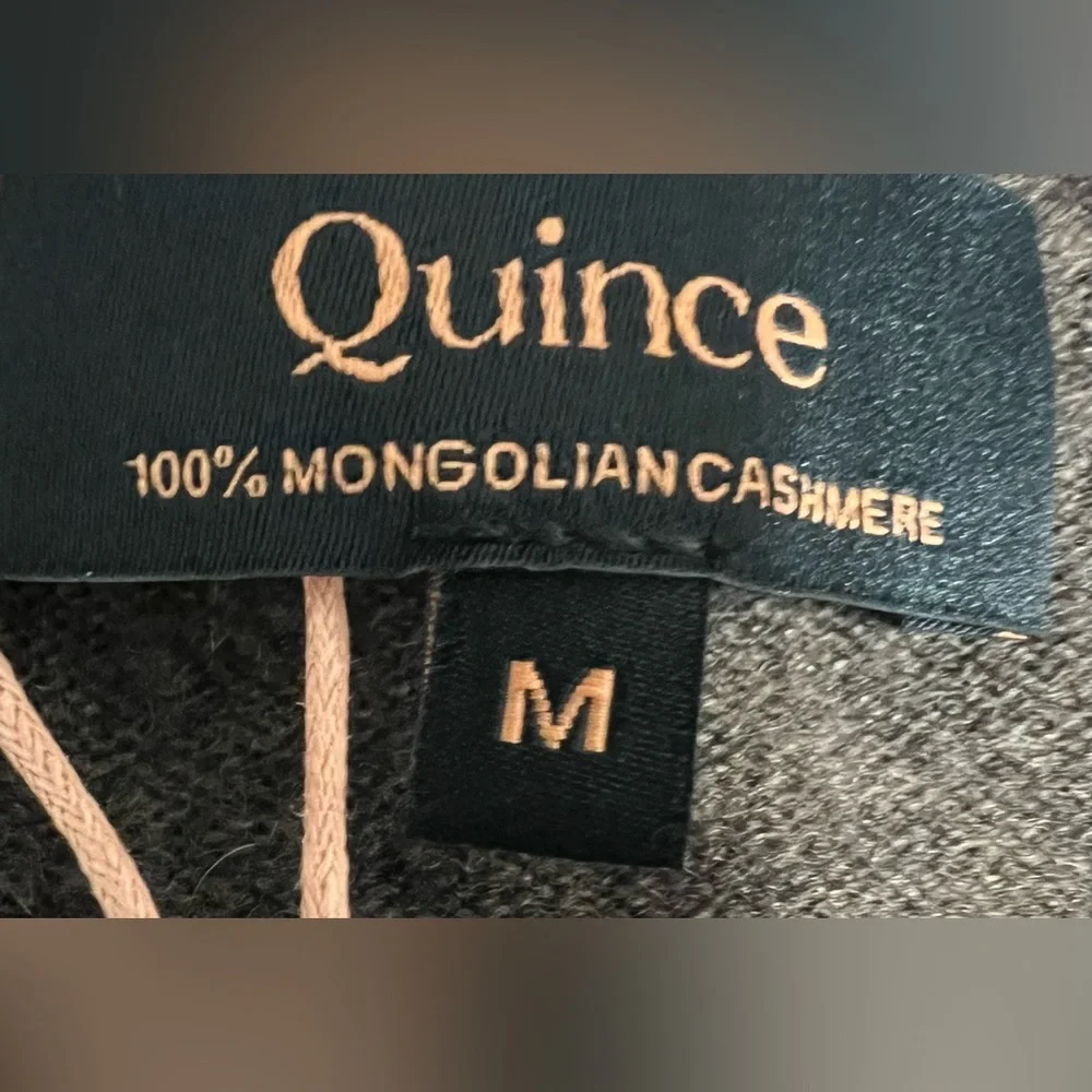 NWT Quince 100% Mongolian Cashmere Cardigan Sweater Brown Taupe Quiet Luxury - Picture 3 of 5